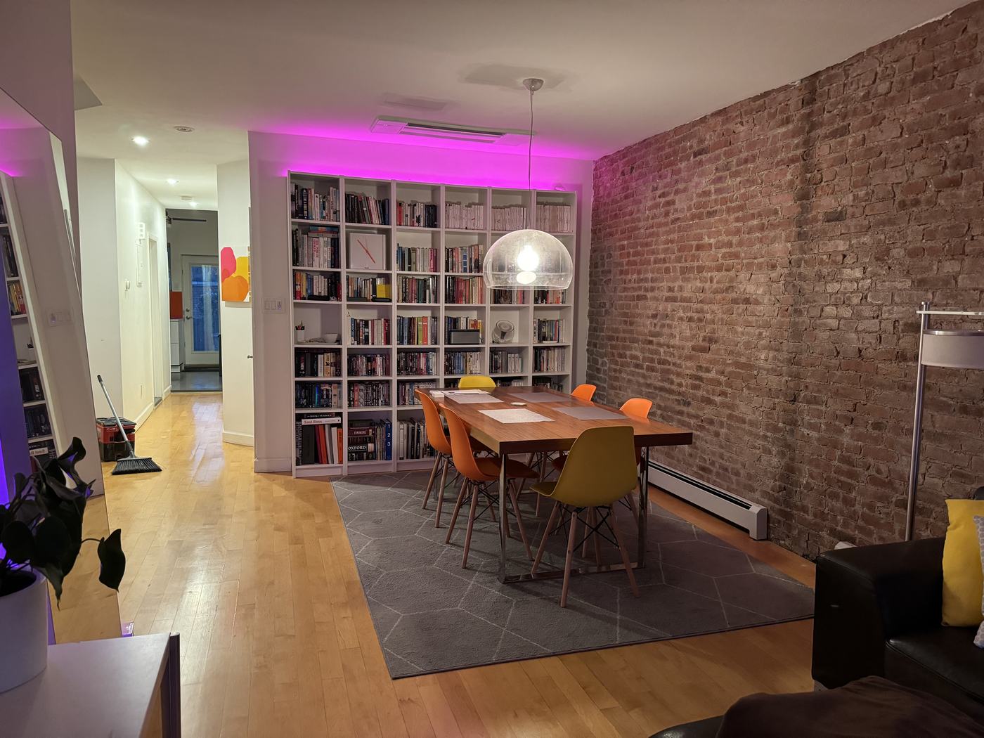 Finished mini-split installation in a Brooklyn brownstone dining room